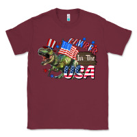 Burgundy Rawrrr in the USA 4th of july Classic Tee - CowGirlArtShop