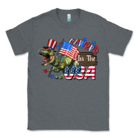 Charcoal Heather Rawrrr in the USA 4th of july Classic Tee - CowGirlArtShop