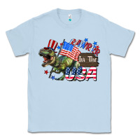 Dusty Blue Rawrrr in the USA 4th of july Classic Tee - CowGirlArtShop