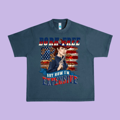 Urban Heavy Tee born free but now im expensive