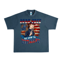 Midnight Navy born free but now im expensive Urban Heavy Tee - texasbilliewilder