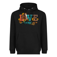 Black love horses  leather turquoise leopard Heavyweight Hoodie - Artiststas