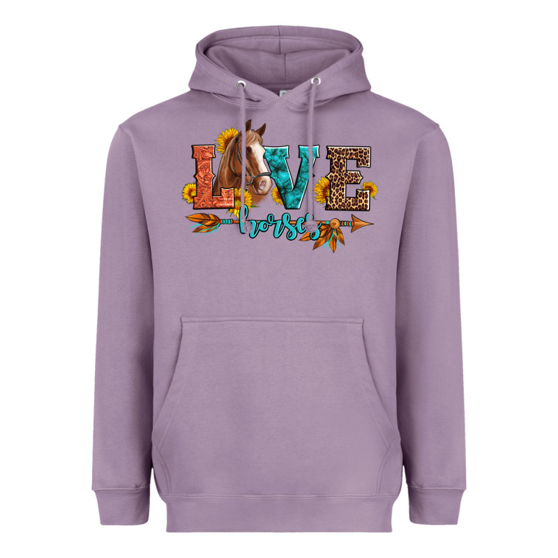 Love Horses  Leather Turquoise Leopard Heavyweight Hoodie by Artiststas | Teevron