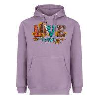 Lavender love horses  leather turquoise leopard Heavyweight Hoodie - Artiststas