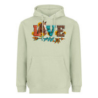 Matcha love horses  leather turquoise leopard Heavyweight Hoodie - Artiststas