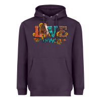 Plum love horses  leather turquoise leopard Heavyweight Hoodie - Artiststas