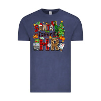 Vintage Denim santa's favorite hr Vintage Tee - Zillion Design Studio