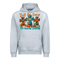 Heather Grey fall for jesus he never leaves Urban Hoodie - BundleAndBundleShop