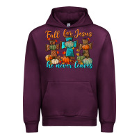 Mauve Wine fall for jesus he never leaves Urban Hoodie - BundleAndBundleShop