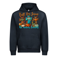 Navy fall for jesus he never leaves Urban Hoodie - BundleAndBundleShop