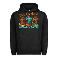 Pigment Black fall for jesus he never leaves Urban Hoodie - BundleAndBundleShop