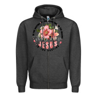 Charcoal Heather there was jesus Zipper Hoodie - JahusDesignShop