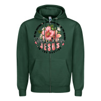 Sports Green there was jesus Zipper Hoodie - JahusDesignShop