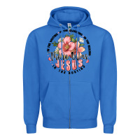 True Royal there was jesus Zipper Hoodie - JahusDesignShop