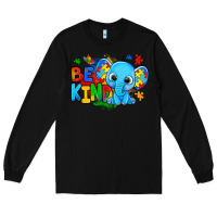 Black be kind autism elephant Long Sleeve Tee - Zillion Design Studio
