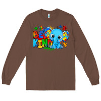Chestnut be kind autism elephant Long Sleeve Tee - Zillion Design Studio