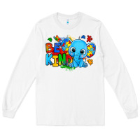 White be kind autism elephant Long Sleeve Tee - Zillion Design Studio