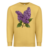 Antique Gold Purple Lilac Flower Illustrations Premium Sweatshirt - LillyAllenDesigns