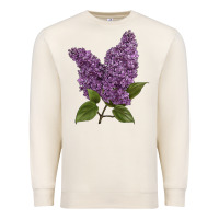 Sandshell Purple Lilac Flower Illustrations Premium Sweatshirt - LillyAllenDesigns
