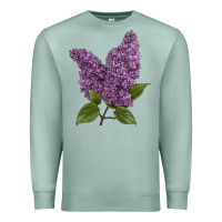 Seafoam Purple Lilac Flower Illustrations Premium Sweatshirt - LillyAllenDesigns