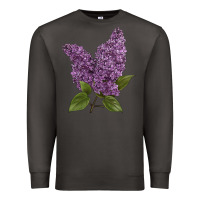 Smoke Purple Lilac Flower Illustrations Premium Sweatshirt - LillyAllenDesigns