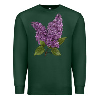 Sports Green Purple Lilac Flower Illustrations Premium Sweatshirt - LillyAllenDesigns