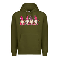 Army Green christmas gnomies Premium Hoodie - MaliasSmallBusiness