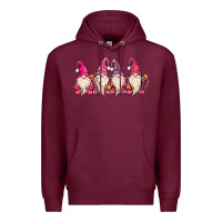 Burgundy christmas gnomies Premium Hoodie - MaliasSmallBusiness
