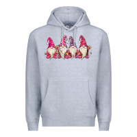 Heather Grey christmas gnomies Premium Hoodie - MaliasSmallBusiness