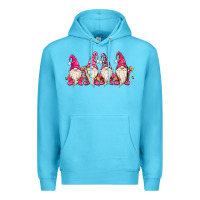 Ocean Blue christmas gnomies Premium Hoodie - MaliasSmallBusiness