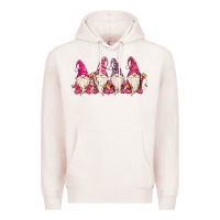Pale Pink christmas gnomies Premium Hoodie - MaliasSmallBusiness