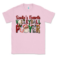 Bubblegum Pink afro santa's favorite volleyball player for christ Classic Tee - FaDigitalArtStudio
