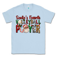 Dusty Blue afro santa's favorite volleyball player for christ Classic Tee - FaDigitalArtStudio