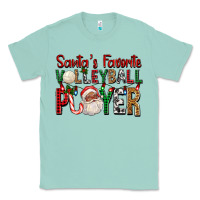 Seafoam afro santa's favorite volleyball player for christ Classic Tee - FaDigitalArtStudio