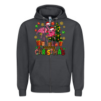 Smoke flamingo merry christmas Zipper Hoodie - AdoDesignShop