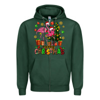 Sports Green flamingo merry christmas Zipper Hoodie - AdoDesignShop