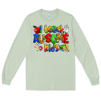 Matcha i teach ausome kids autism teacher Long Sleeve Tee - Zillion Design Studio