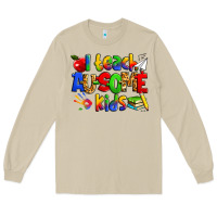 Mushroom i teach ausome kids autism teacher Long Sleeve Tee - Zillion Design Studio
