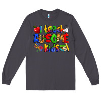 Smoke i teach ausome kids autism teacher Long Sleeve Tee - Zillion Design Studio