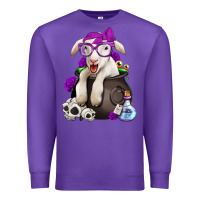 Purple funny halloween lamb Premium Sweatshirt - Jasminsmagicworld