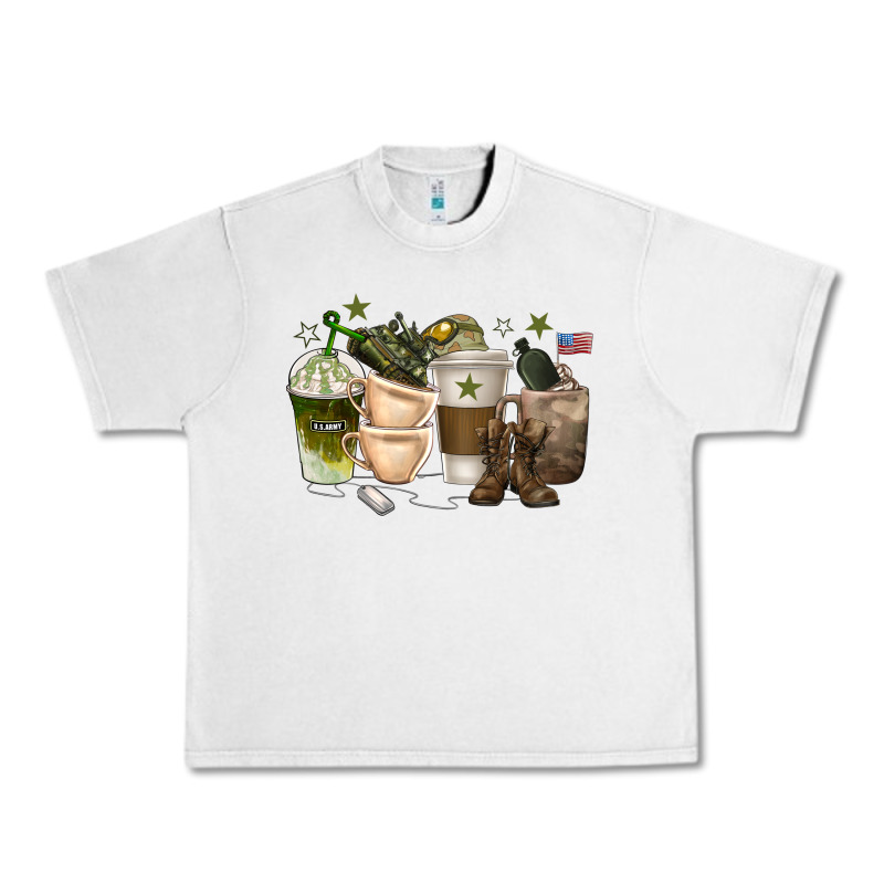 Coffee Cups Army Urban Heavy Tee by texasbilliewilder | Teevron