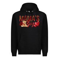 Black mamas boy with leopard Premium Hoodie - NancyCooperArtShop