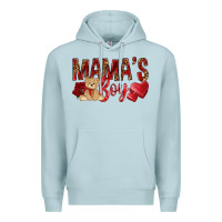 Blue Mist mamas boy with leopard Premium Hoodie - NancyCooperArtShop