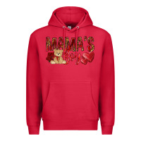 Cardinal mamas boy with leopard Premium Hoodie - NancyCooperArtShop