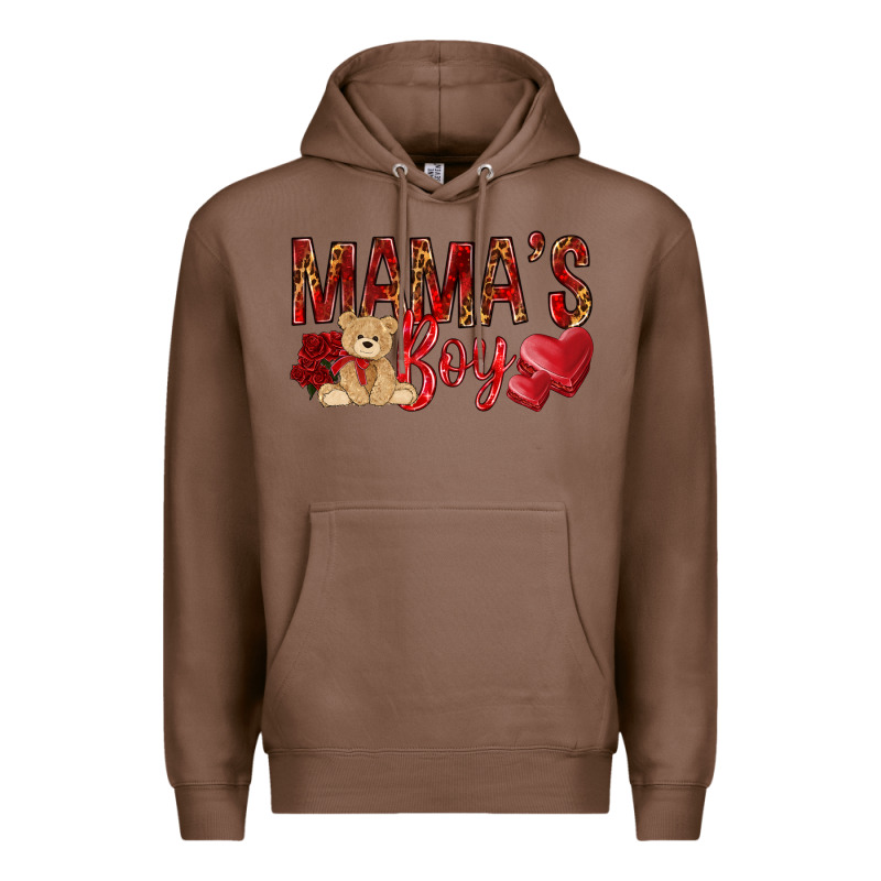 Mamas Boy With Leopard Premium Hoodie by NancyCooperArtShop | Teevron