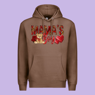 Mamas Boy With Leopard Premium Hoodie Designed By Nancycooperartshop