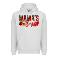 Dove Grey mamas boy with leopard Premium Hoodie - NancyCooperArtShop