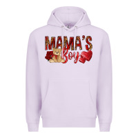 Lilac mamas boy with leopard Premium Hoodie - NancyCooperArtShop