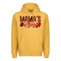Mustard mamas boy with leopard Premium Hoodie - NancyCooperArtShop