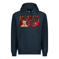 Navy mamas boy with leopard Premium Hoodie - NancyCooperArtShop